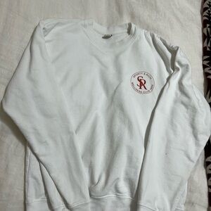 White Sporty & Rich Crewneck Sweater